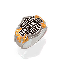 Men's Bar and Shield Harley-Davidson® Sterling Silver Ring