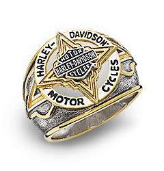Harley-Davidson® / Franklin Mint's Sterling Silver Warrior Men's Ring
