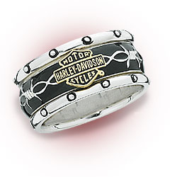 Men's Harley-Daivdson® Sterling Silver Spinner Ring