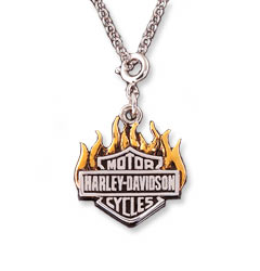 Ladies Harley-Davidson® Logo Necklace - Silver