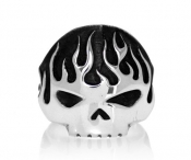 Harley-Davidson®  Flame Skull Ring