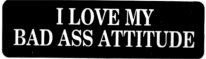 I LOVE MY BAD ASS ATTITUDE