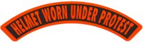 HELMET WORN UNDER PROTEST (Rocker)
