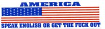 AMERICA SPEAK ENGLISH OR GET THE FUCK OUT (American Flag)