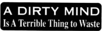 A DIRTY MIND Is A Terrible Thing To Waste