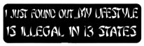 I JUST FOUND OUT MY LIFESTYLE IS ILLEGAL IN 13 STATES