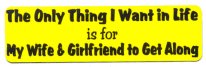 THE ONLY THING I WANT IN LIFE IS FOR MY WIFE & GIRLFRIEND TO GET ALONG
