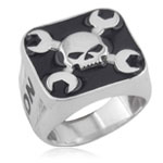 Harley-Davidson® Tool & Skull Ring