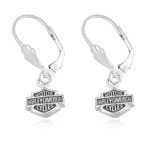 Harley-Davidson ® Bar & Shield Silver Dangle Earrings