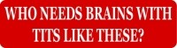 WHO NEEDS BRAINS WITH TITS LIKE THESE?