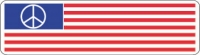 PEACE SIGN AMERICAN FLAG