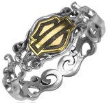 Harley-Davidson® Sterling Silver Filigree Ring