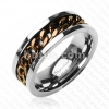 Titanium Copper Chain Ring