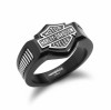  Harley-Davidson &reg; Black Knight Men's Signet Ring Stainless SteelAvailable in Sizes 9-16HSR0055