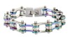  Ladies Stainless Steel Fluorescence Bling Motorcycle Biker Bracelet 