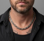 10mm Byzantine Link Chain Square Necklace Stainless Steel 