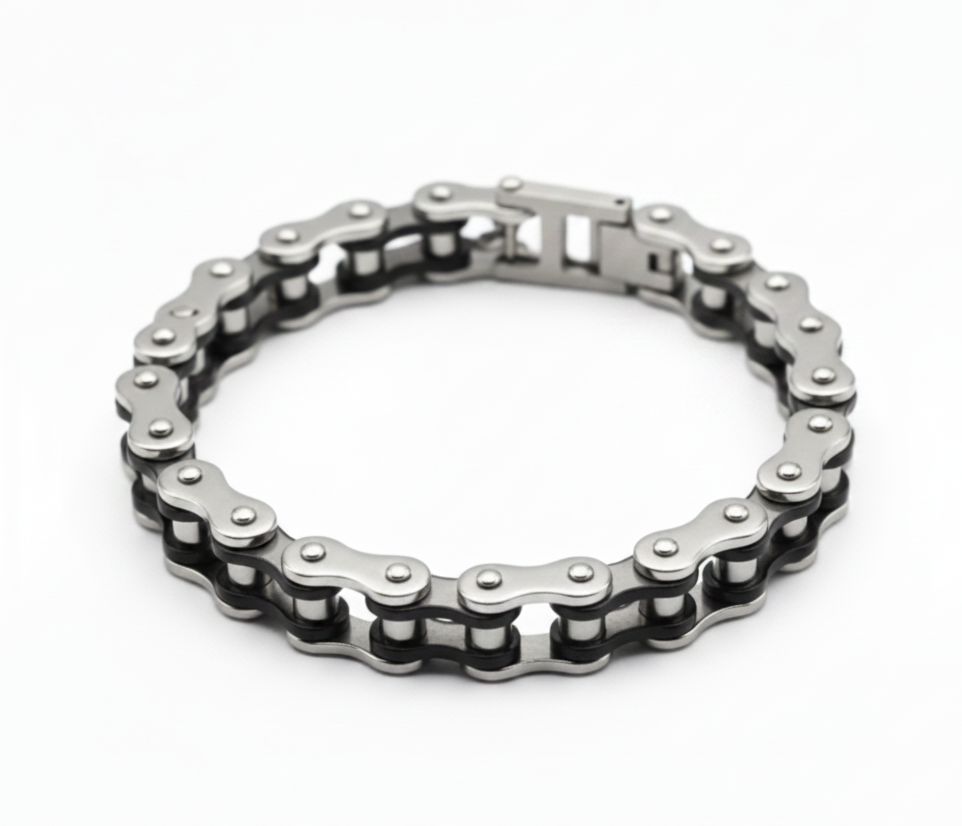 10mm Motorcycle Chain Bracelet - 316L Stainless Steel Biker Jewelry