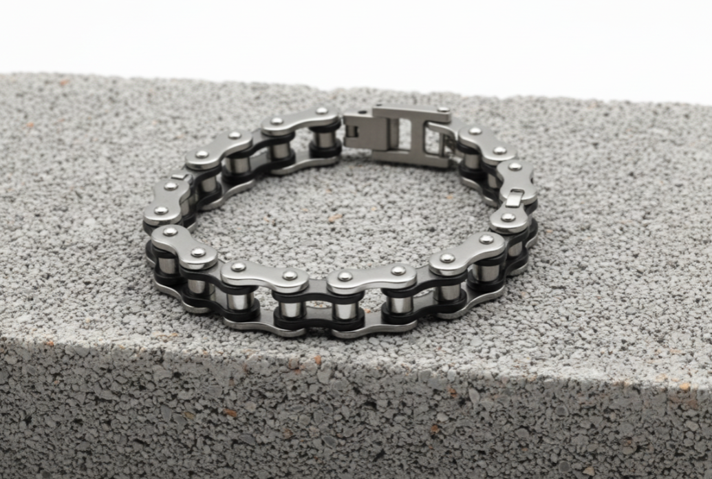 10mm Motorcycle Chain Bracelet - 316L Stainless Steel Biker Jewelry