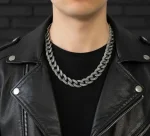 17mm Tattoo Curb Link Chain Stainless Steel Free Shipping