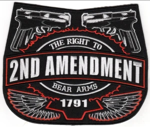 "2nd AMENDMENT""The Right To Bear Arms 1791" PatchBiker Patch in 3 Sizes  FREE SHIPPING