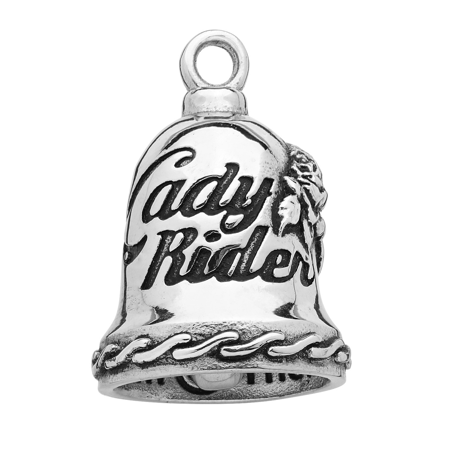 Large Lady Rider Motorcycle Ride Bell&reg; Stainless Steel RB1L  FREE SHIPPING
