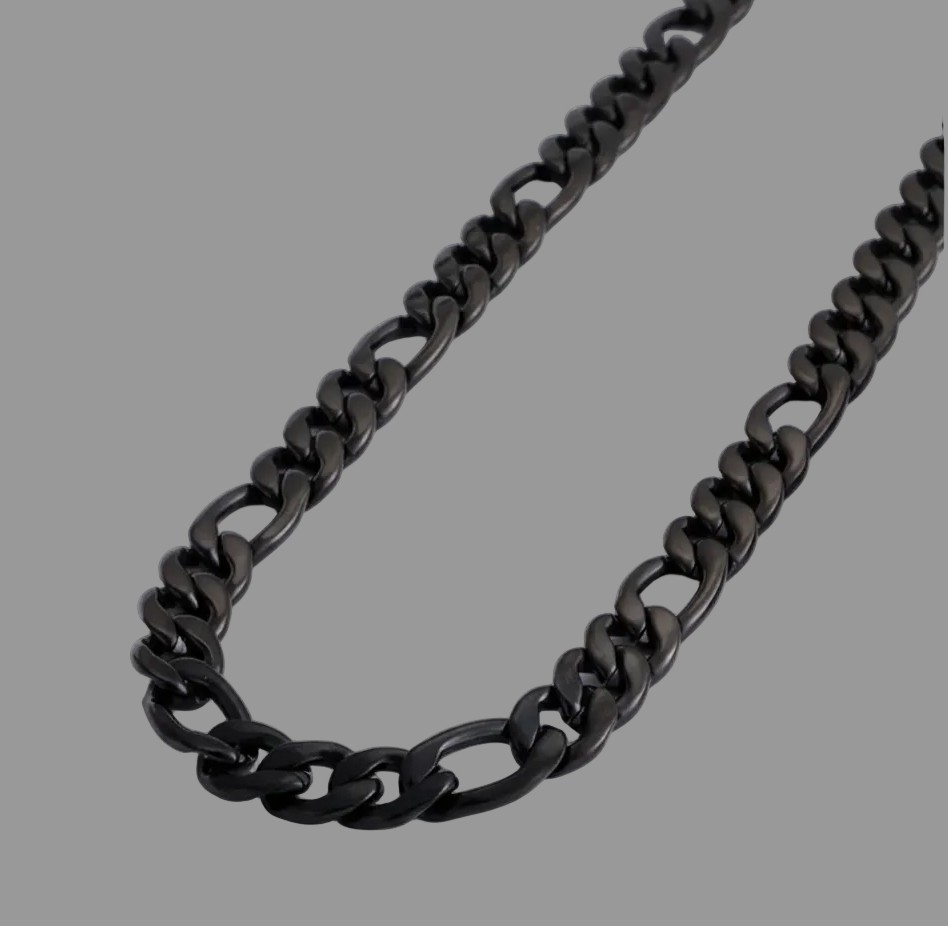 9mm Figaro Link Chain Men's Necklace Stainless SteelFREE SHIPPING