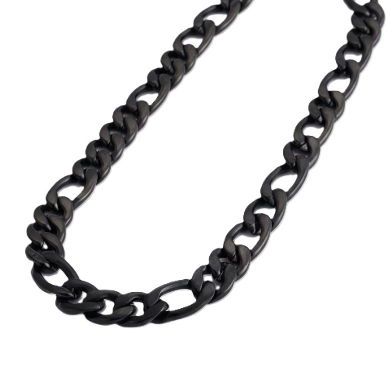 9mm Figaro Link Chain Men's Necklace Stainless SteelFREE SHIPPING