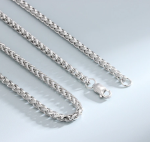 3mm Foxtail Link Chain Necklace Unisex Necklace Stainless SteelFREE SHIPPING