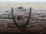 4mm Black Byzantine Link Chain Unisex Necklace Stainless SteelFREE SHIPPING