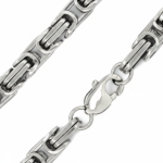 4mm Byzantine Link Chain Unisex Necklace Stainless SteelFREE SHIPPING