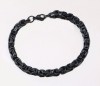5mm Black Stainless Steel Byzantine Bracelet Men or Women