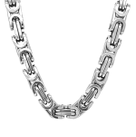 6mm Byzantine Link Chain Unisex Necklace Stainless SteelFREE SHIPPING