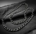 8mm Figaro Chain Necklace Stainless Steel  FREE SHIPPING