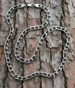 8mm Figaro Chain Necklace Stainless Steel  FREE SHIPPING