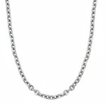 8mm Large Oval Link Necklace Unisex Stainless Steel FREE SHIPPING