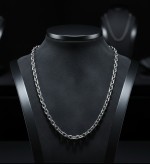 8mm Large Oval Link Necklace Unisex Stainless Steel FREE SHIPPING