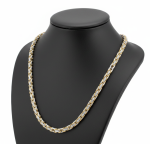 9mm Byzantine Link TT Chain in Gold &amp; Silver Men's Necklace Stainless Steel FREE SHIPPING