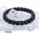 Big Men's 10mm Black Stainless Steel Byzantine Bracelet 