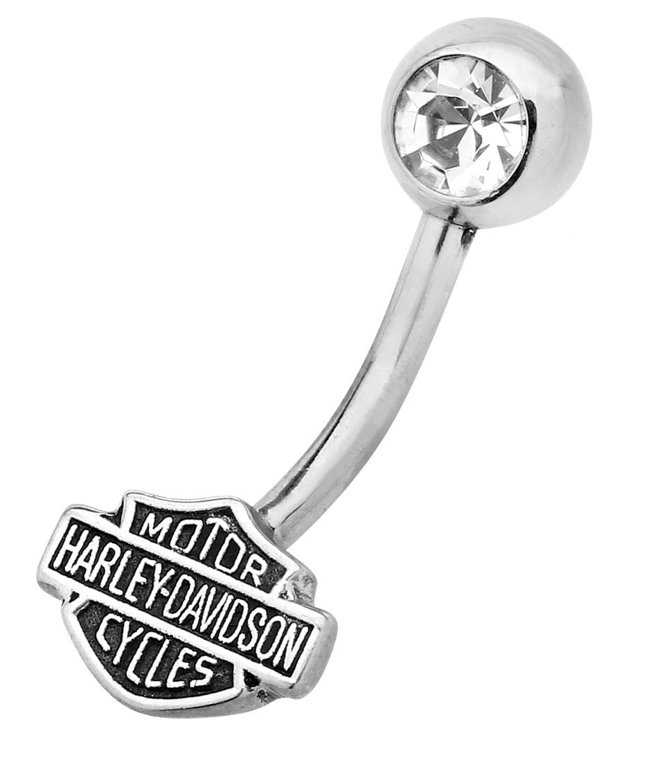 Body Jewelry HarleyDavidson ® Motorcycle Crystal Navel Ring for the