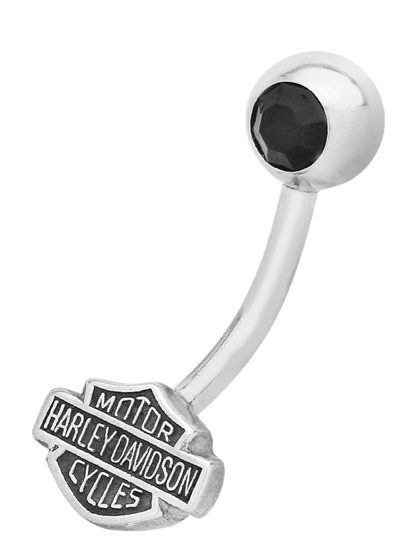 SALE Body Jewelry Ladies HarleyDavidson Motorcycle® Black Crystal