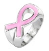 Breast Cancer Awareness Pink Ribbon Ring Sizes 5 - 9