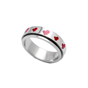 Cherries on a Spinner Ring All Ages Unisex Stainless Steel Ring  Sizes 5-10  - Product Image