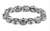 Designer Square Bracelet Unisex Greek Cross Stainless Steel 