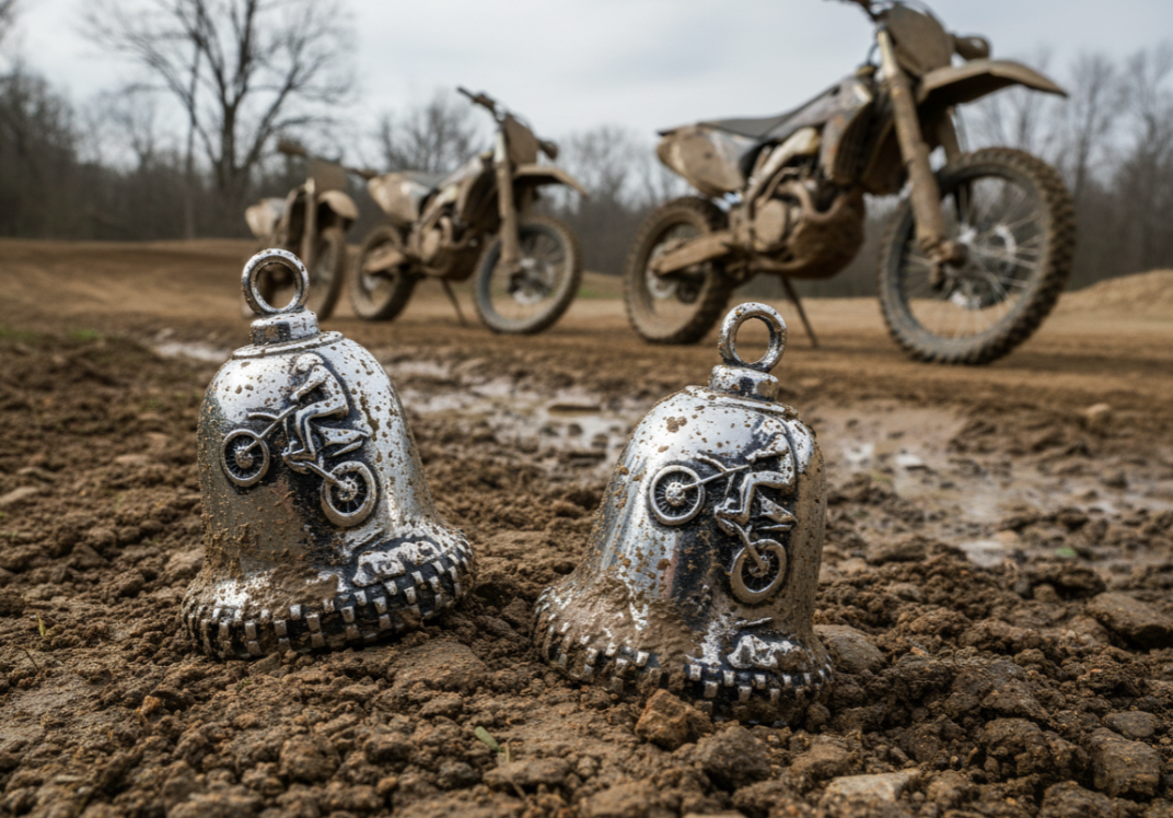 Dirt Bike Motorcycle Ride Bell "Do it in the Dirt" Stainless Steel Biker Bell