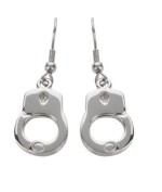 Earrings Stainless Steel Small Handcuffs 