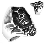 Unisex Grim Reaper Ring Stainless Steel Biker Ring  Sizes 8-16 
