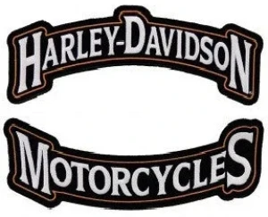 "Harley-Davidson" "Motorcycles" Patch Top & Bottom Rockers Harley Patches FREE SHIPPING - Product Image