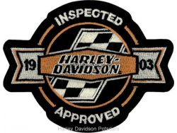 Harley Davidson&reg; "1903 Inspected Approved" PatchHarley PatchFREE SHIPPING - Product Image