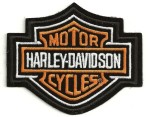 Harley-Davidson&amp;reg;Orange Bar &amp; Shield Logo Patch 2 Sizes FREE SHIPPING