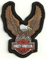 Harley-Davidson&amp;reg; PatchUp-Wing Brown Eagle Bar &amp; Shield Logo Patch2 Sizes FREE SHIPPING